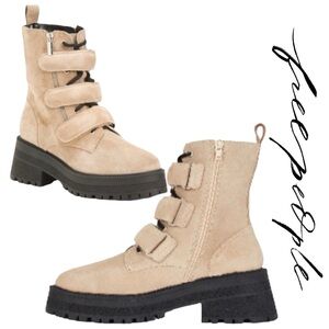 Free People Suede Emmet Lace Up Lug Sole Boots